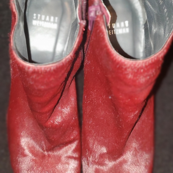 Burgundy pony hair Weitzman booties sz 8.5 - Picture 6 of 6